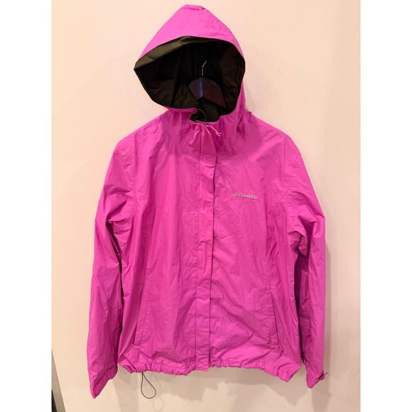 Columbia Jackets & Blazers - Columbia Arcadia II Womens XL Pink Omni-Tech Waterproof Hooded Rain Jacket